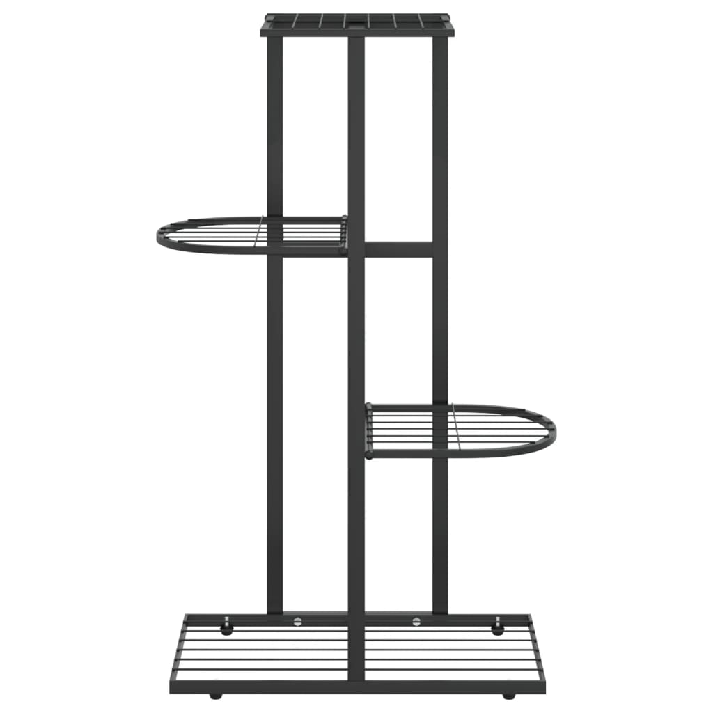 Vidaxl Flower Standard med 4 lag 43x22x76 cm metal sort