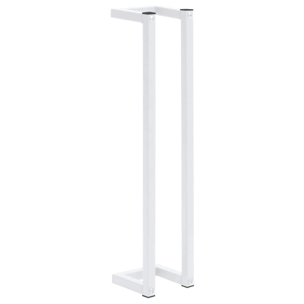 Rack per asciugamano Vidaxl 12.5x12.5x60 cm acciaio bianco