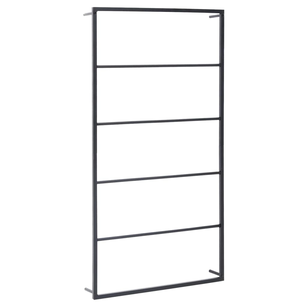 Rack per asciugamano Vidaxl 60x10x116 cm in acciaio nero