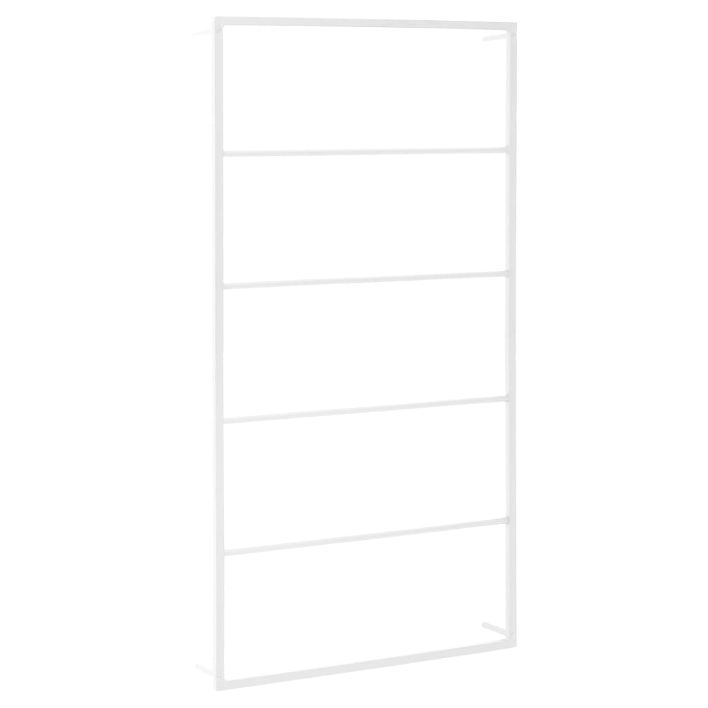 Rack per asciugamano Vidaxl 60x10x116 cm acciaio bianco