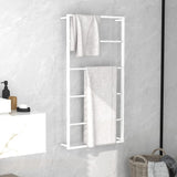 Rack per asciugamano Vidaxl 60x10x116 cm acciaio bianco