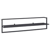 Rack de serviettes Vidaxl 95x25x22 cm Black