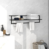 Rack de serviettes Vidaxl 95x25x22 cm Black