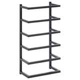 Rack de serviettes Vidaxl 24x12x48 cm en acier noir