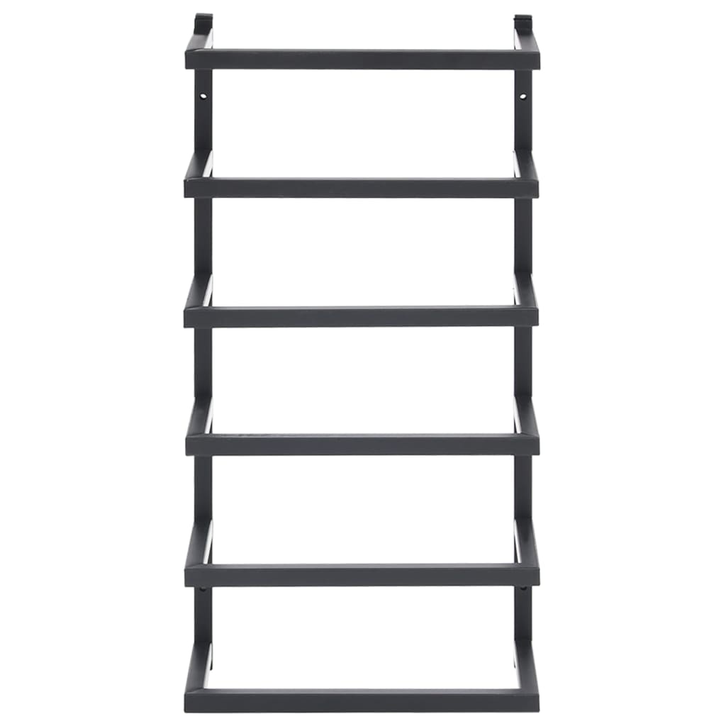 Rack per asciugamano Vidaxl 24x12x48 cm in acciaio nero