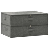 Boîtes de rangement Vidaxl 2 ST 70X40X18 CM ANTHRACITE Fabric - Color