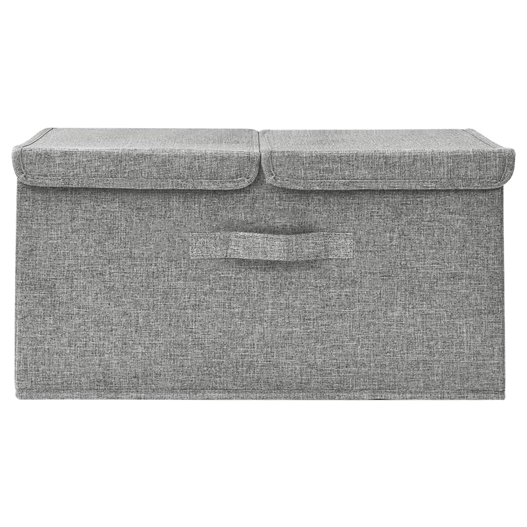 Boîte de rangement Vidaxl 50x30x25 cm Gris de tissu