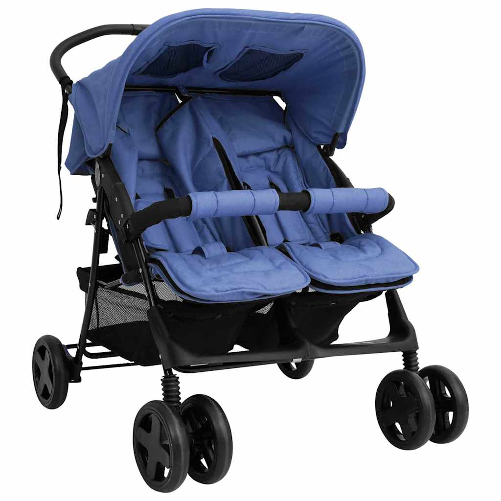 Vidaxl Twin Children of Steel Navy Blue