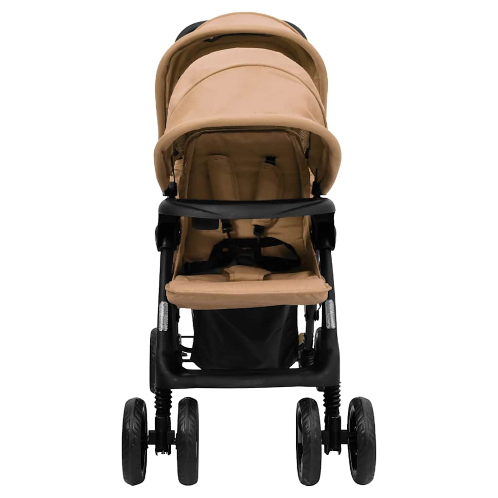 Vidaxl Twin Children Tandem Staal Taupe