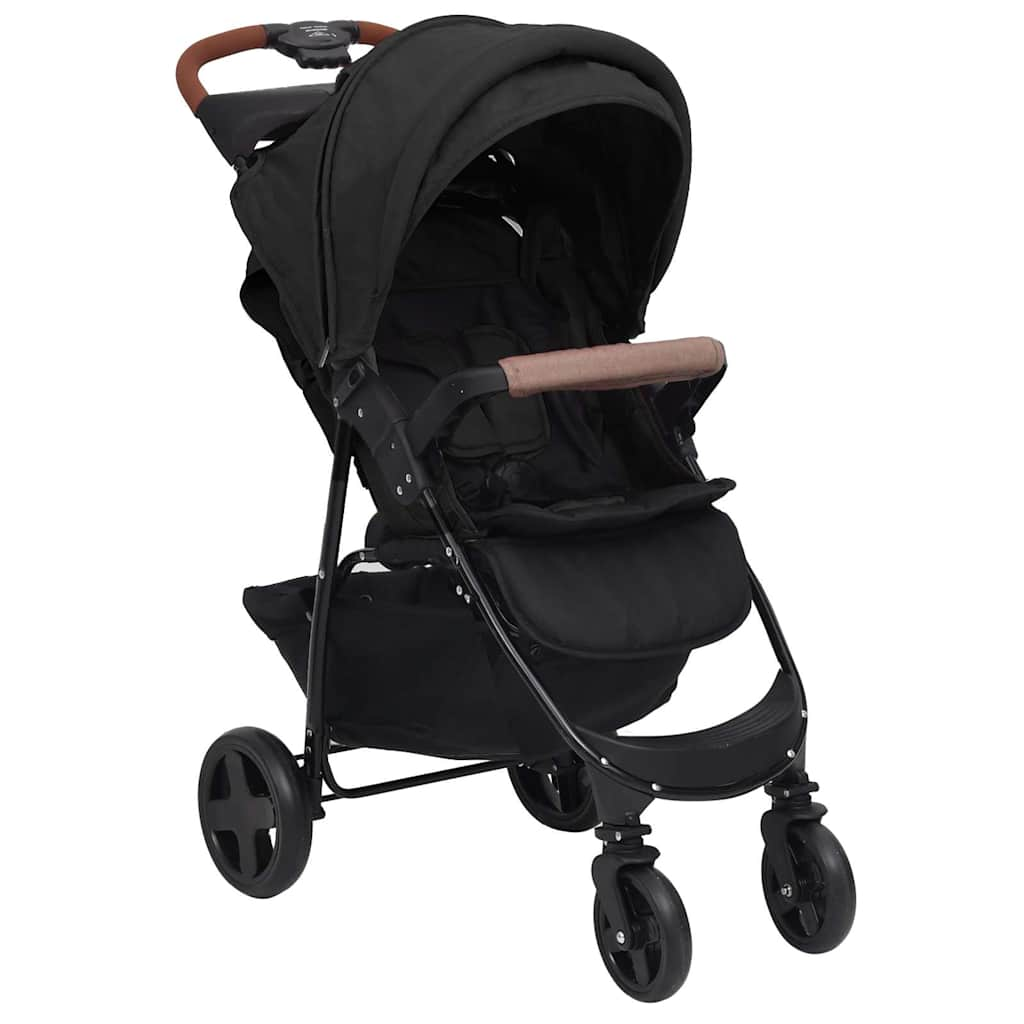 Vidaxl PRAM 2-an-1 Stahl anstrakte-faarweg