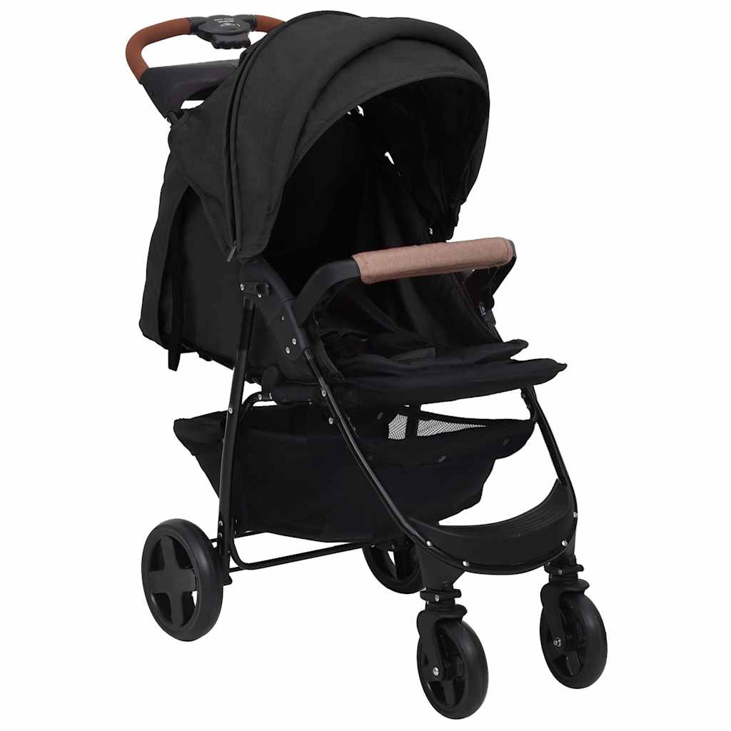 Vidaxl PRAM 2-an-1 Stahl anstrakte-faarweg