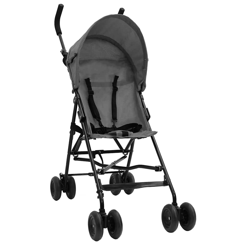 Vidaxl Kinderbuggy Steel Light a Black