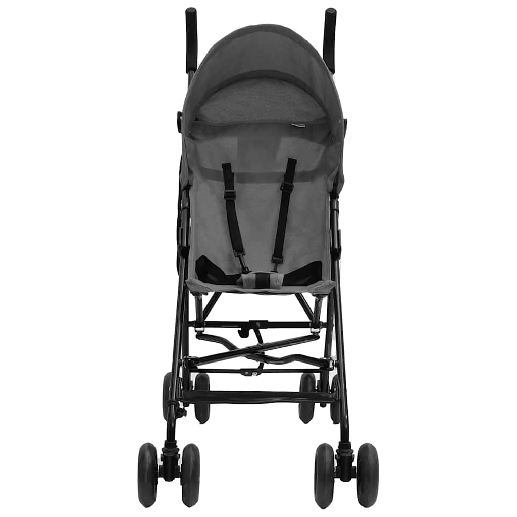 Vidaxl Kinderbuggy Steel Gris clair et noir