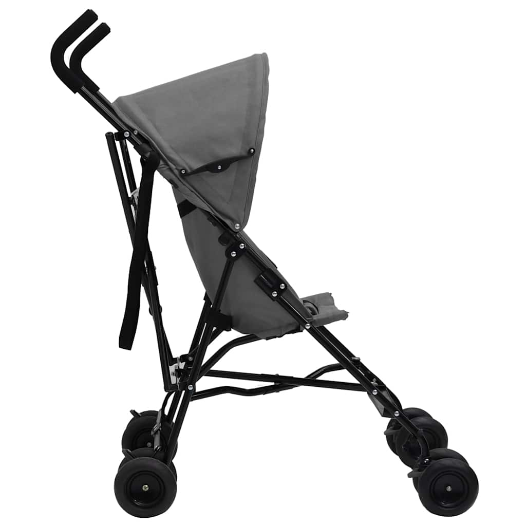 Vidaxl Kinderbuggy Steel Light a Black