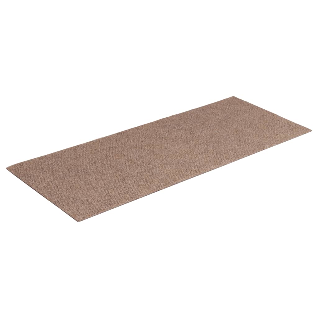 Vidaxl 15 St Pedal Mats selvbehandler rektangulær 60x25 cm lysebrun