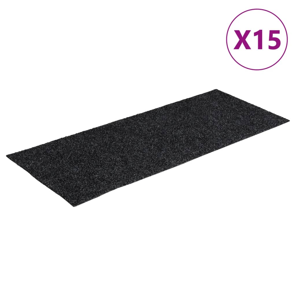 Vidaxl 15 studds auto-adhésif rectangulaire 60x25 cm gris