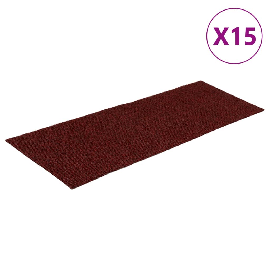 Vidaxl 15 st Pedal Mants selbst -adhesive rechteckeg 60x25 cm rout