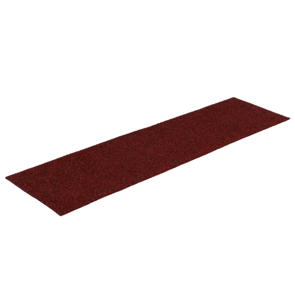 Vidaxl 15 St Pedal Mats selvbehandler rektangulær 76x20 cm rød