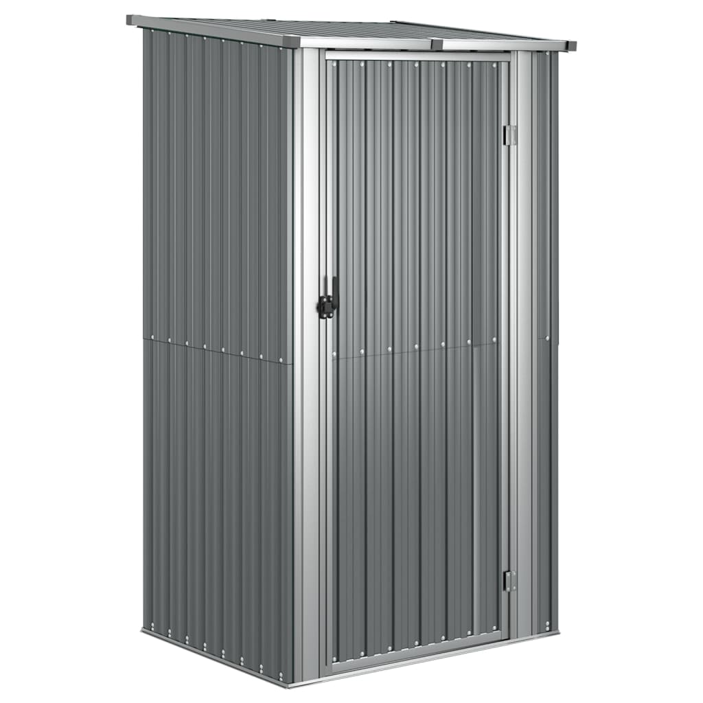 Vidaxl Garden Shed 118.5x97x209.5 cm de acero galvanizado gris