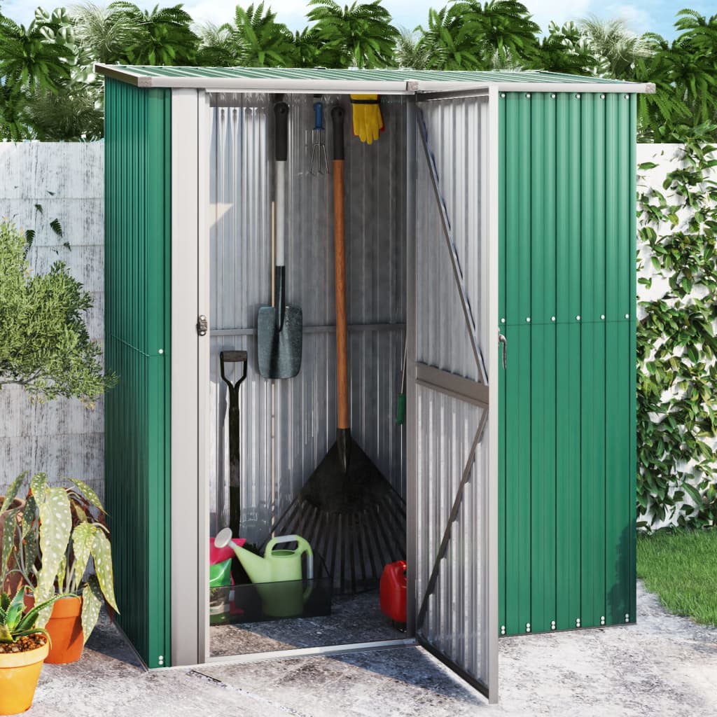 Vidaxl Garden Shed 180,5x97x209,5 cm galvaniseret stålgrøn