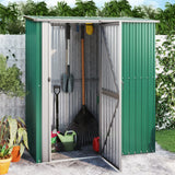 Vidaxl Garden Shed 180,5x97x209,5 cm galvaniseret stålgrøn