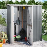 Vidaxl Garden Shed 180,5x97x209,5 cm galvaniseret stålgrå