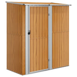 Vidaxl Garden Shed 180,5x97x209,5 cm galvanisert stålbrun