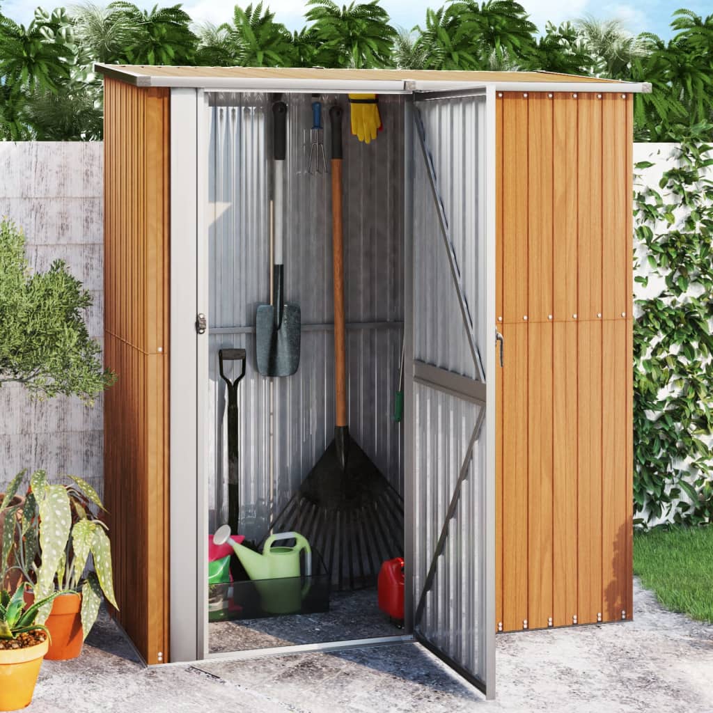 Vidaxl Garden Shed 180,5x97x209,5 cm galvanisert stålbrun