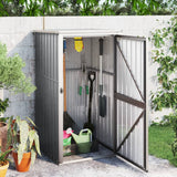 Vidaxl Garden Shed 88x89x161 cm de acero galvanizado gris