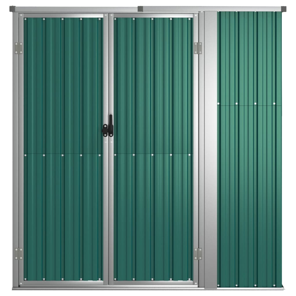 Vidaxl Garden Shed 161x89x161 cm de acero galvanizado verde