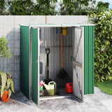 Vidaxl Garden Shed 161x89x161 cm de acero galvanizado verde