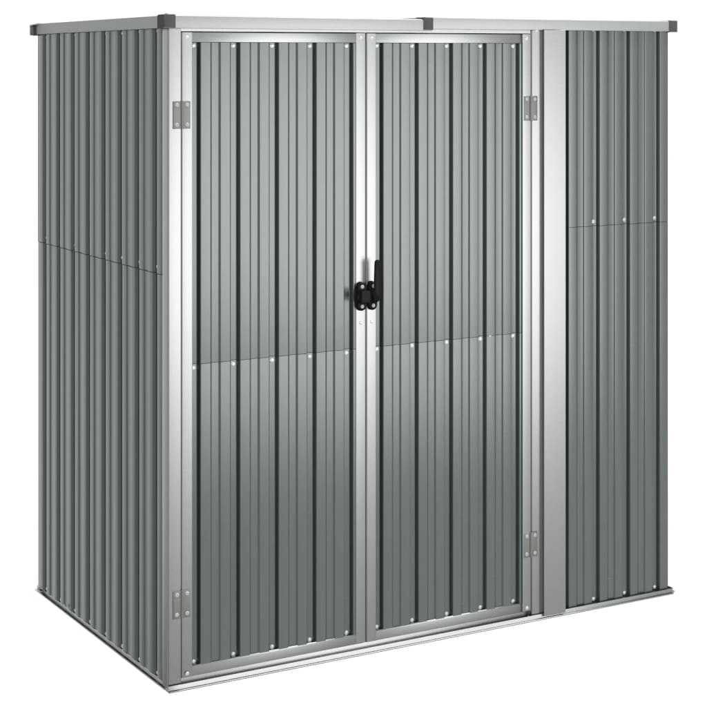 Vidaxl Garden Shed 161x89x161 cm galvaniseret stålgrå