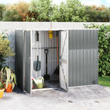 Vidaxl Garden Shed 225x89x161 cm galvanisert stålgrå