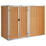 Vidaxl Garden Shed 225x89x161 cm galvaniseret stålbrun