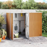 Vidaxl Garden Shed 225x89x161 cm galvaniseret stålbrun