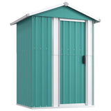 Vidaxl Garden shed 126x97.5x177 cm Galvanized steel green