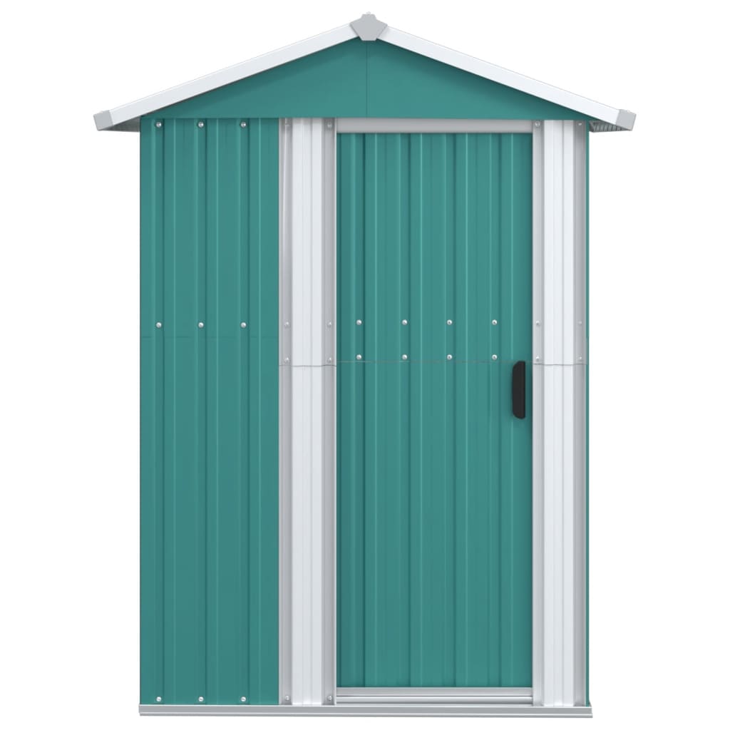 Vidaxl Garden shed 126x97.5x177 cm Galvanized steel green