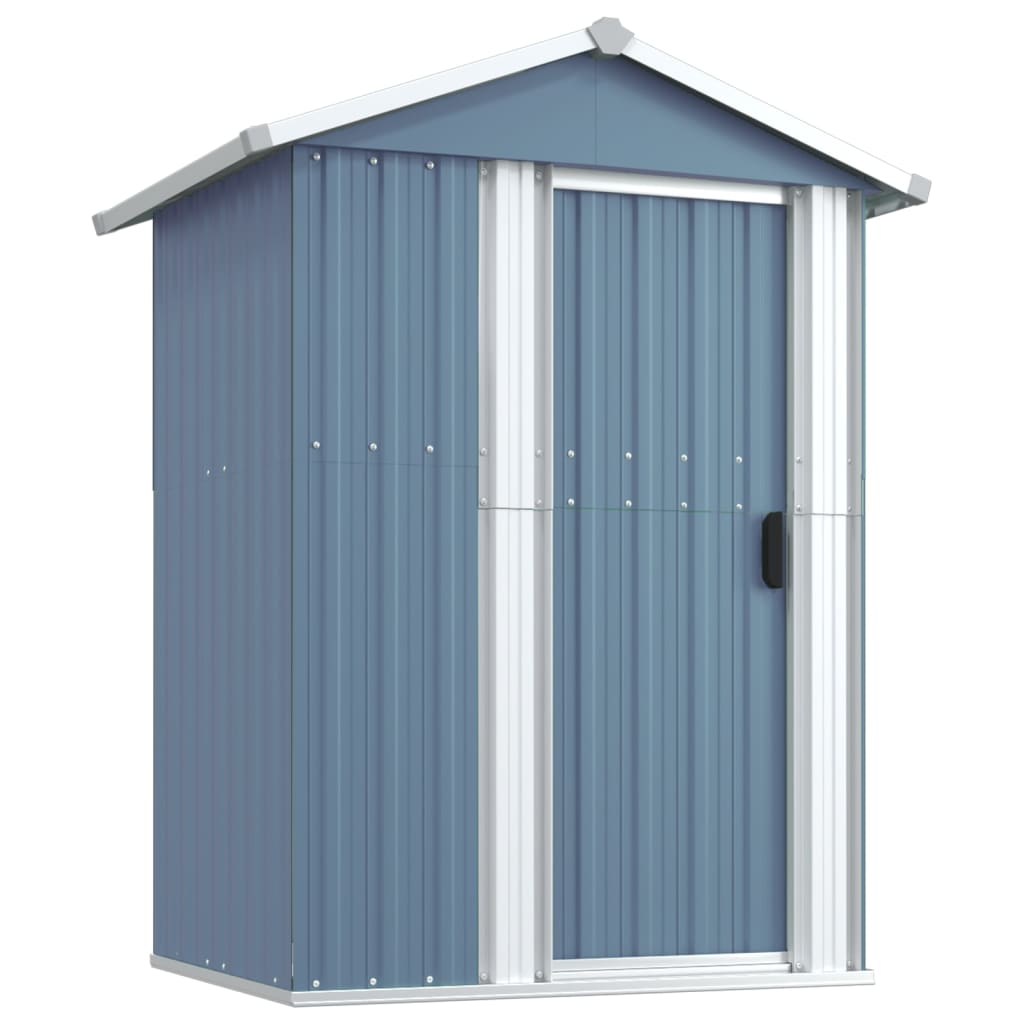 Vidaxl Garden Shed 126x97.5x177 cm de acero galvanizado gris