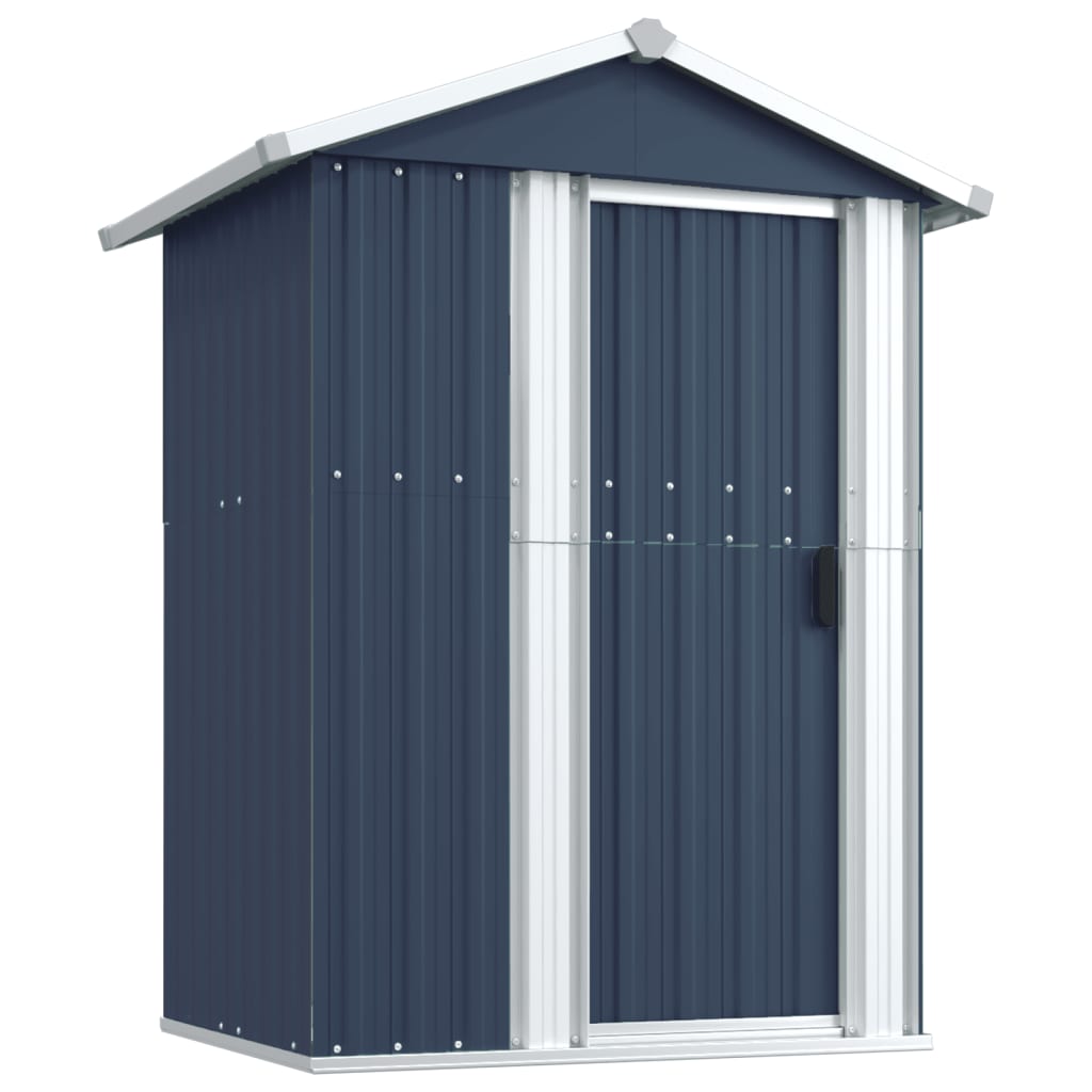 Vidaxl Garden Shed 126x97.5x177 CM Color de antracita de acero galvanizado