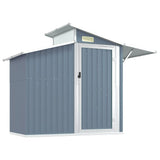 Vidaxl Garden Shed 270x130x208,5 cm galvaniseret stålgrå