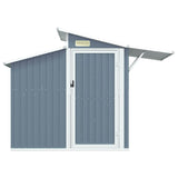 Vidaxl Garden Shed 270x130x208,5 cm galvaniseret stålgrå