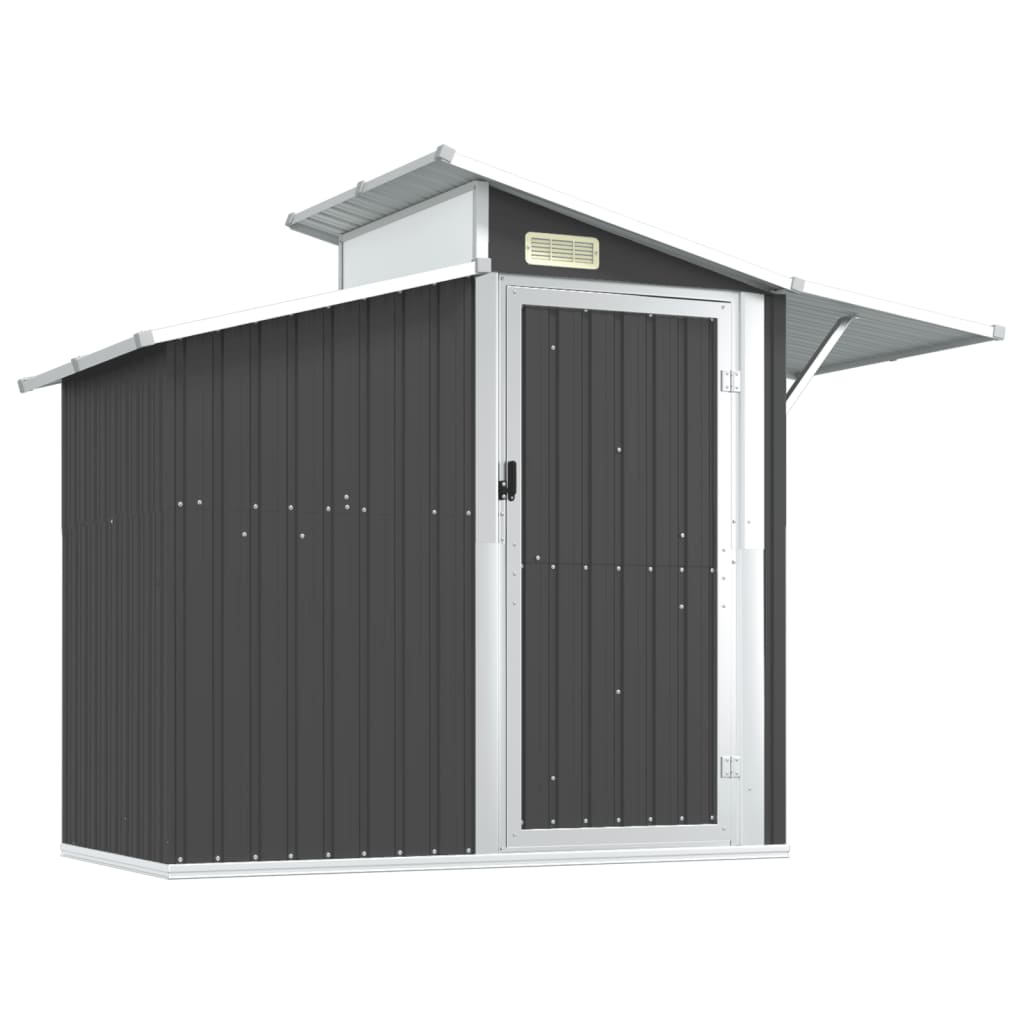 Vidaxl Garden Shed 270x130x208,5 cm Galvaniseret stål Antracitfarve