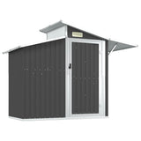 Vidaxl Garden Shed 270x130x208,5 cm Galvaniseret stål Antracitfarve