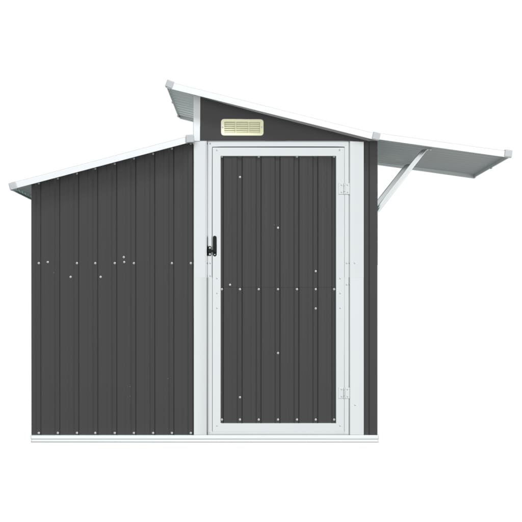 Vidaxl Garden Shed 270x130x208,5 cm Galvaniseret stål Antracitfarve