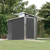 Vidaxl Garden Shed 270x130x208,5 cm Galvaniseret stål Antracitfarve