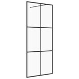 Vidaxl Walk-in Showning Wall 80x195 cm ESG-Glas Transparent and Black