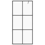 Vidaxl Walk-in Showning Wall 80x195 cm ESG-Glas Transparent and Black