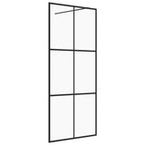 Vidaxl Walk-In Shower Wall 90x195 cm ESG-Glas transparente y negro