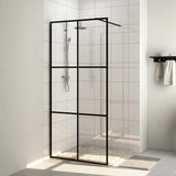 Vidaxl Walk-In Shower Wall 90x195 cm ESG-Glas transparente y negro