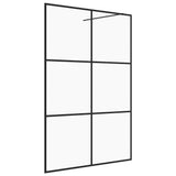 Vidaxl Walk-in Showning Wall 140x195 cm ESG-Glas Transparent and Black